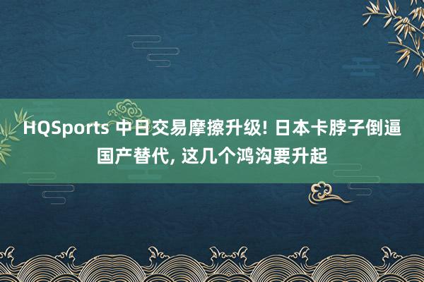 HQSports 中日交易摩擦升级! 日本卡脖子倒逼国产替代， 这几个鸿沟要升起