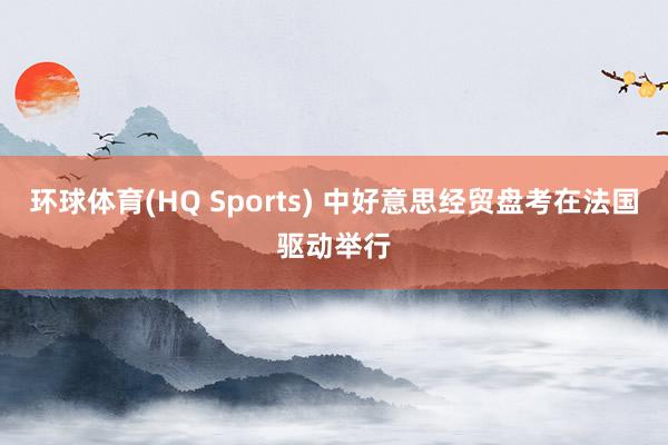 环球体育(HQ Sports) 中好意思经贸盘考在法国驱动举行