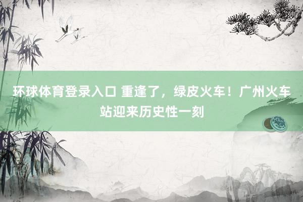 环球体育登录入口 重逢了，绿皮火车！广州火车站迎来历史性一刻