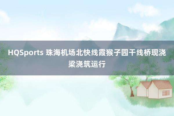 HQSports 珠海机场北快线霞猴子园干线桥现浇梁浇筑运行