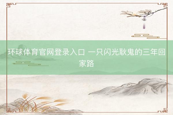 环球体育官网登录入口 一只闪光耿鬼的三年回家路