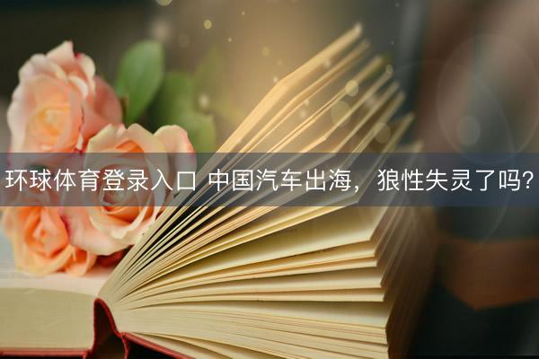 环球体育登录入口 中国汽车出海，狼性失灵了吗？