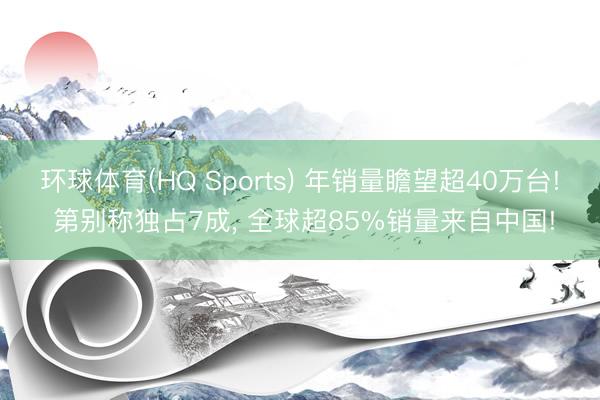 环球体育(HQ Sports) 年销量瞻望超40万台! 第别称独占7成， 全球超85%销量来自中国!